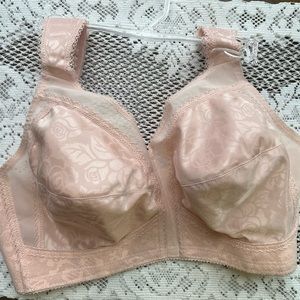 🆕 Playtex 36D 18 HR Ultimate Comfort Strap Wireless Full Figure Bra Color:Blush